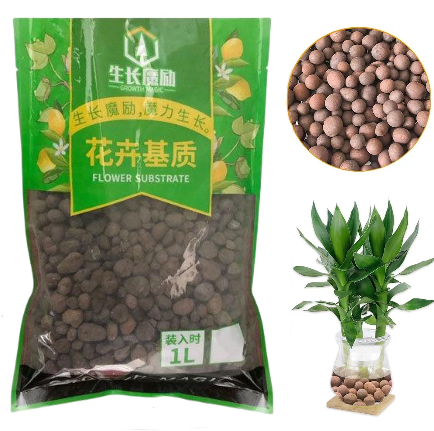 2L/1L 유기농 점토볼, 꽃 배지용 배수용 점토, 수 - Clay Pebble Growing 리뷰 및 가격