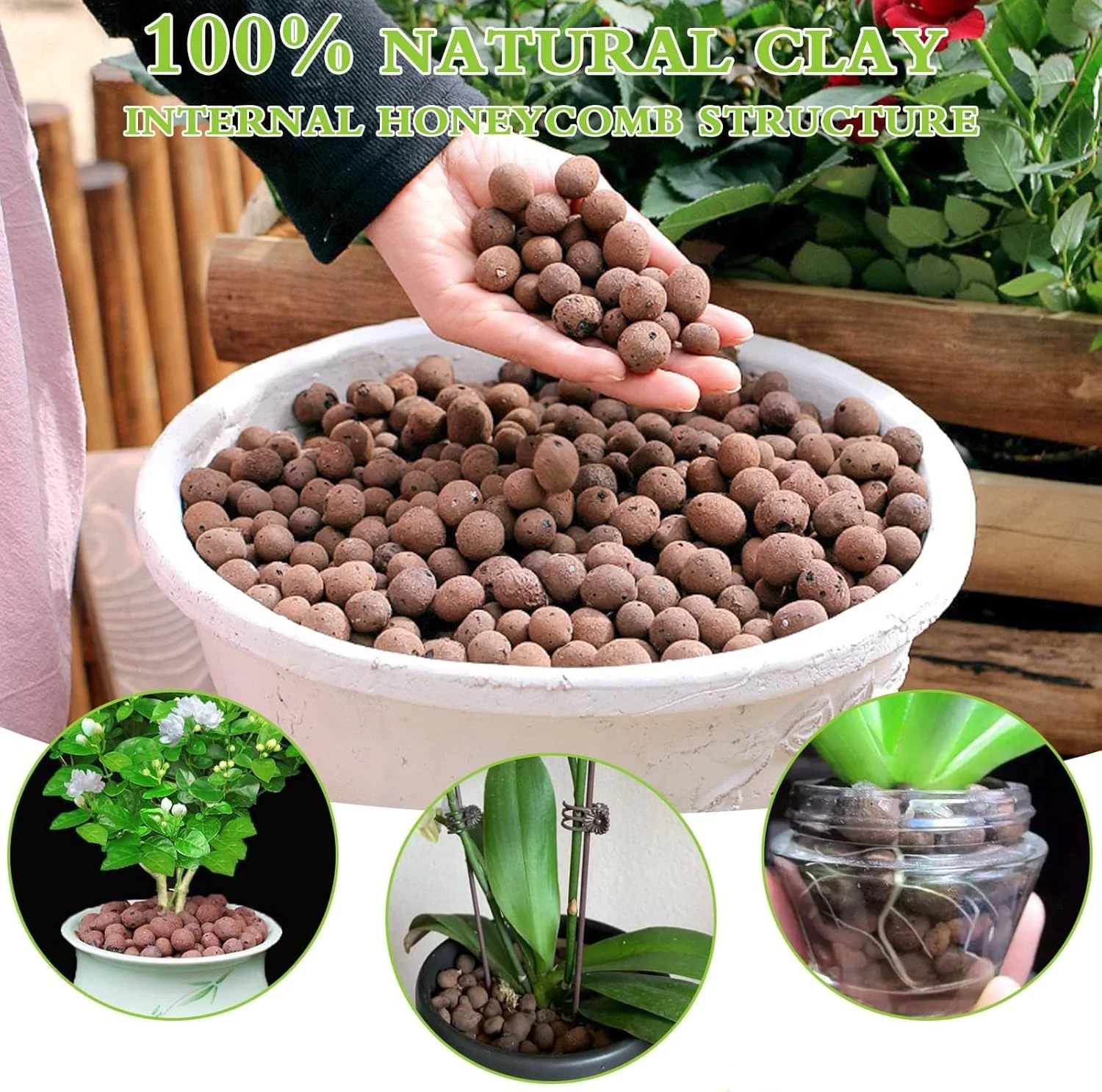 식물을위한 1L 천연 확장 점토 자갈 수족관 실내 화분 - Clay Pebble Growing 리뷰 및 가격